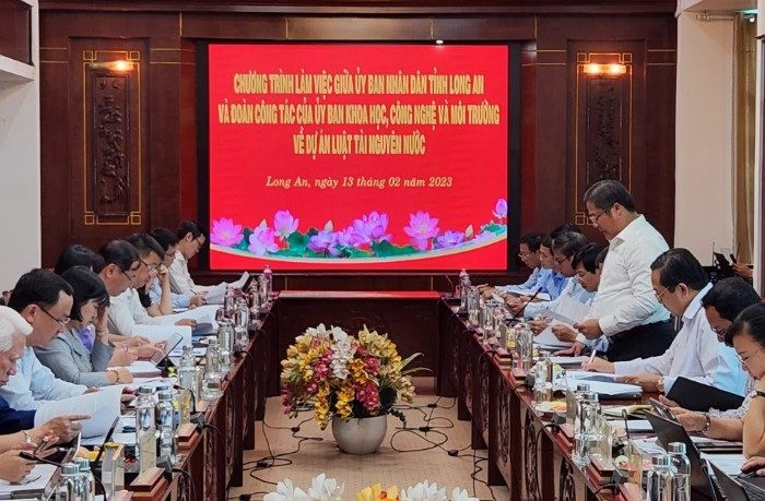 Khảo sát thực tế phục vụ thẩm tra dự án Luật Tài nguyên nước (sửa đổi) tại tỉnh Long An