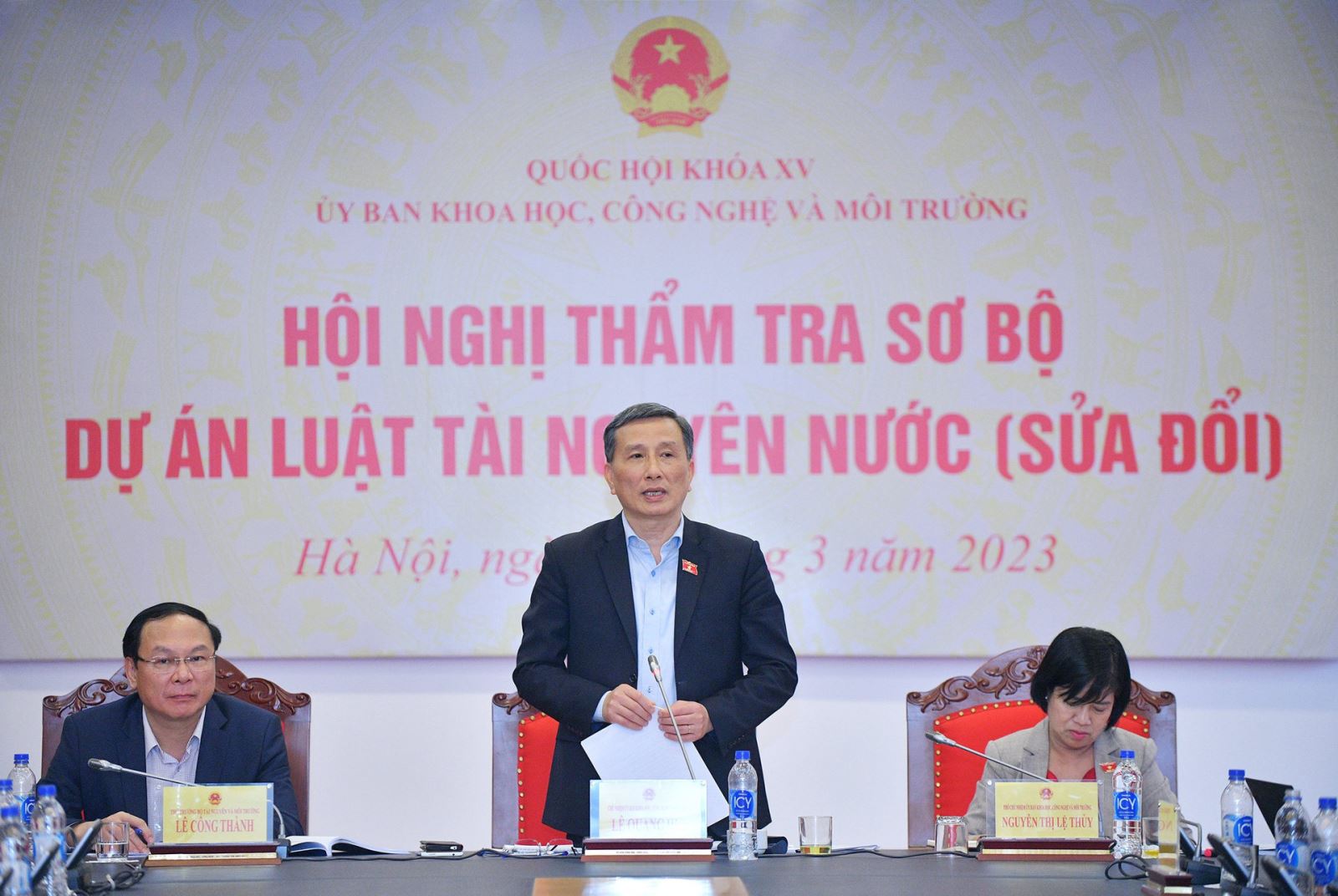 Ủy ban Khoa học, Công nghệ và Môi trường của Quốc hội thẩm tra sơ bộ dự án Luật Tài nguyên nước (sửa đổi)