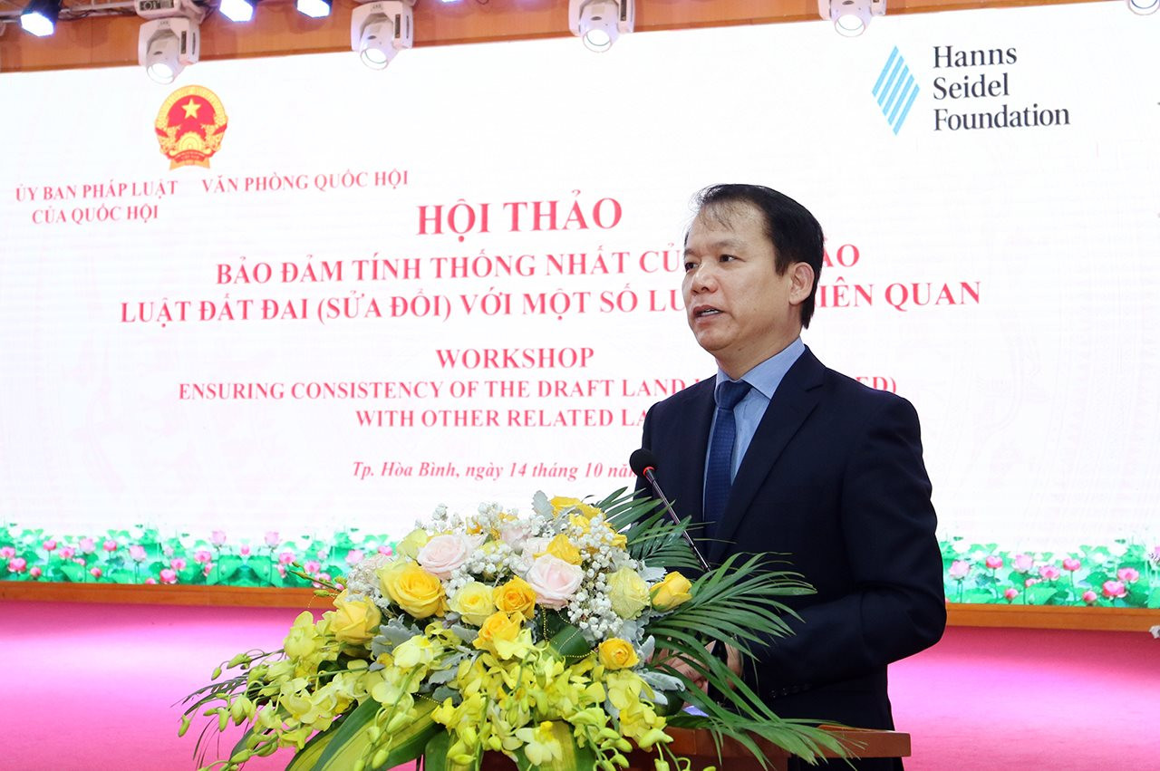 Đảm bảo tính thống nhất của Dự thảo Luật Đất đai (sửa đổi) với một số Luật có liên quan