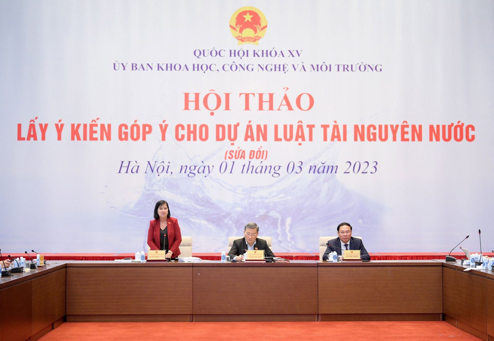 Ủy ban Khoa học, Công nghệ và Môi trường của Quốc hội lấy ý kiến góp ý cho dự án Luật Tài nguyên nước (sửa đổi)