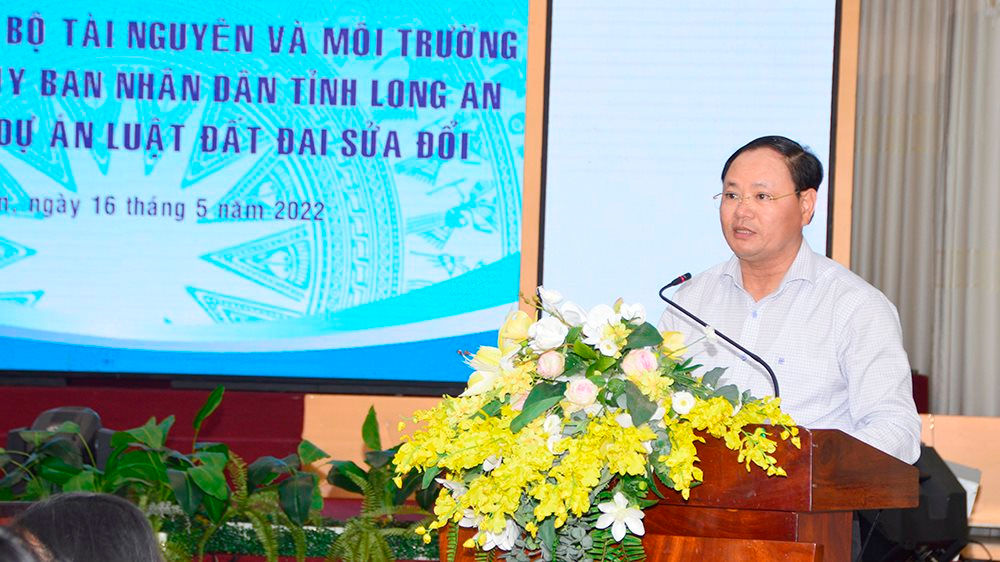 Bộ TN&MT làm việc với tỉnh Long An về dự án Luật Đất đai sửa đổi