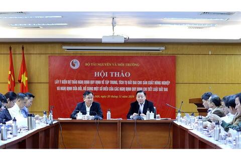 Hội thảo tham vấn hoàn thiện hai Nghị định về đất đai